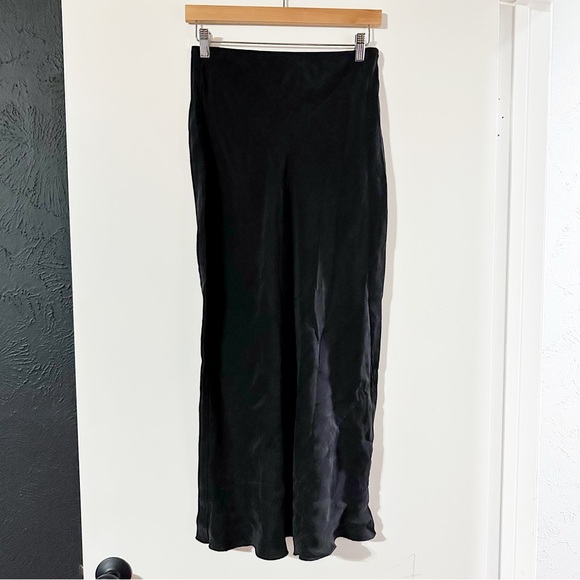 OZMA Grace Slip Skirt Japanese Cupro Black Size Medium - Picture 2 of 6